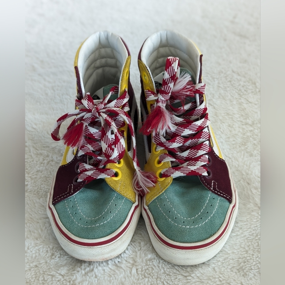 Great Condition: Vans Sk8-Hi Frayed Laces “Crème De Menthe” Women’s 7 (M…